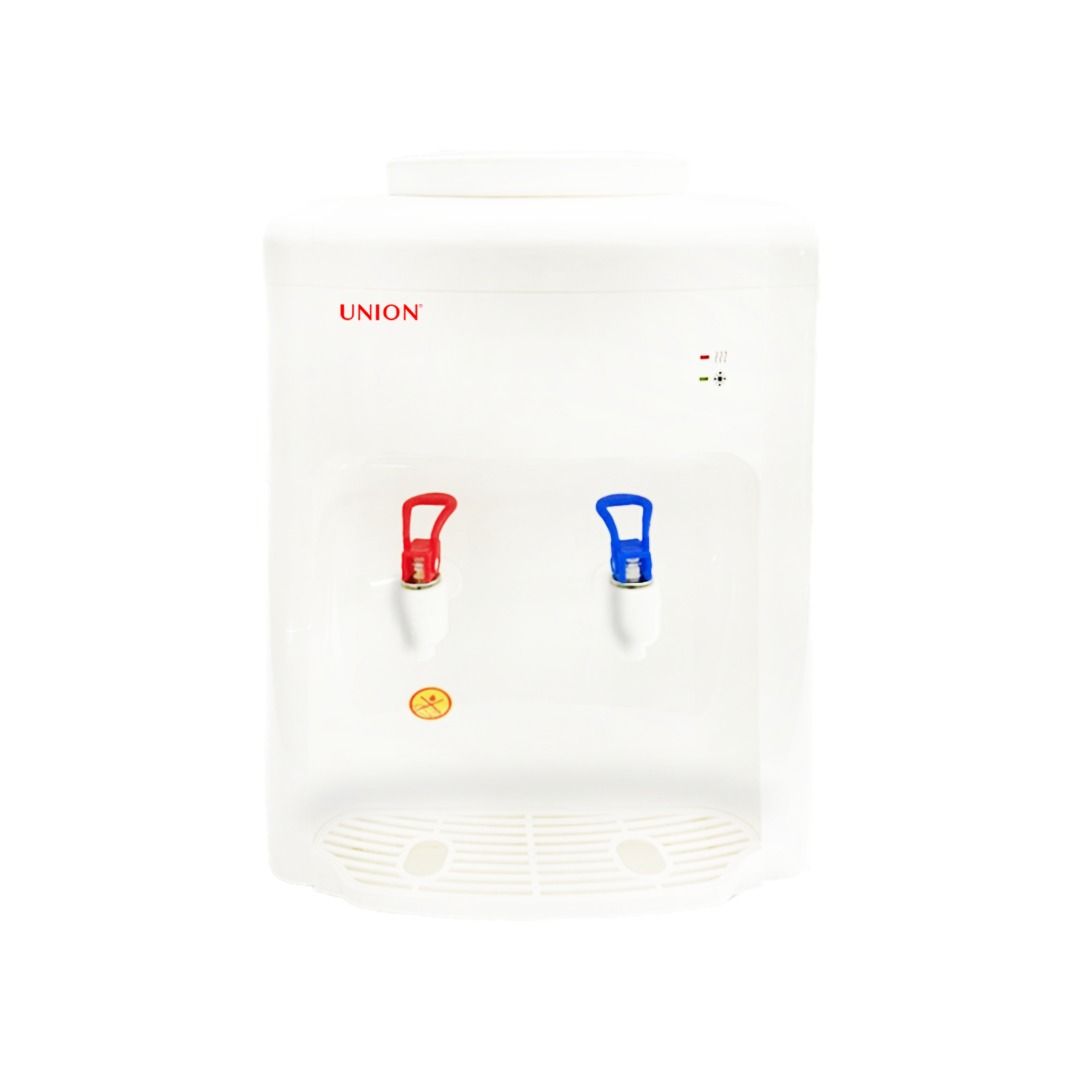 Union Hot & Cold Table Top Loading Water Dispenser For Sale (Category: Water Purifiers & Dispensers) located in Las Pinas. Submitted by mixedappliances (Listing ID 1471164344, Image 1). Description: Union Hot & Cold Table Top Loading Water Dispenser For Sale Product Model: UGWD- 100T Product Description: TABLE-TOP WATER DISPENSER Top loading design Hot & cold water Anti-bacterial material Compact design Suitable for 3 or 5 gallons bottle Rated Vo