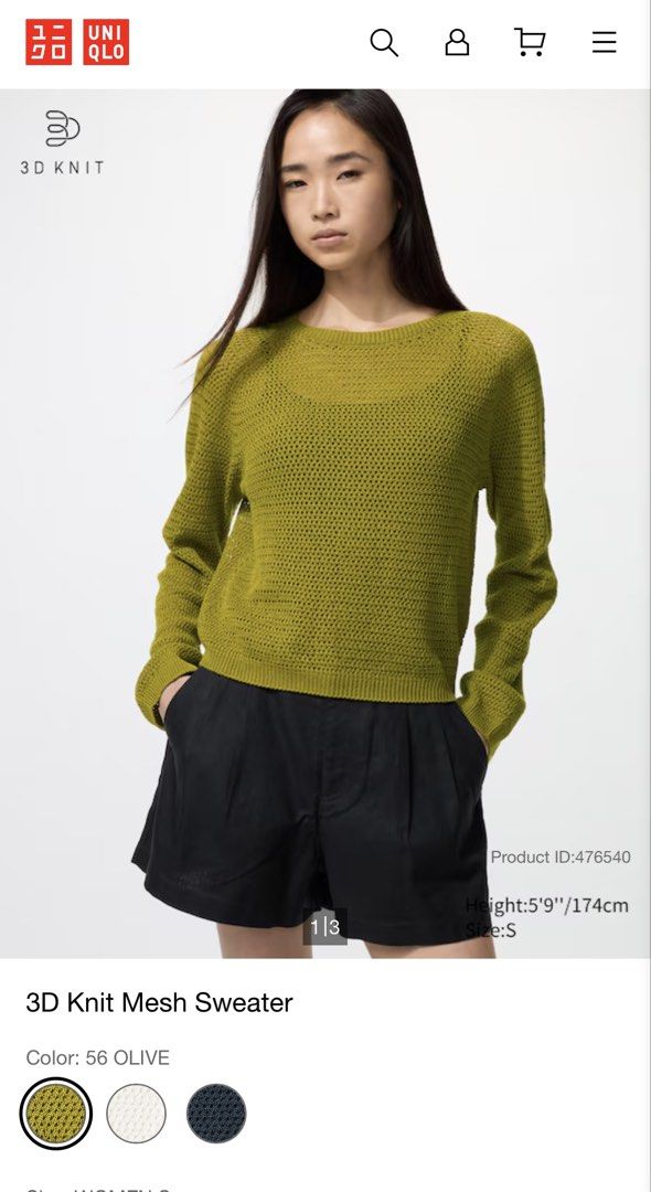 Uniqlo 3D Mesh Knit Sweater (Category: Longsleeves) located in Manila. Submitted by chicosstudio (Listing ID 1471249994, Image 1). Description: .