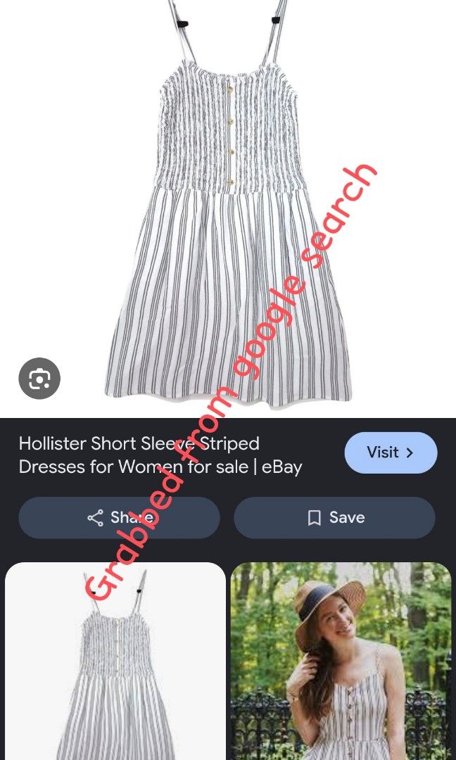 Hollister vertical striped smocked cami mini dress (Category: Sleeveless) located in Caloocan City. Submitted by emmas.ukay.finds (Listing ID 1471128709, Image 3). Description: Size: XS-M Payment first before shipping. Shipping is also shouldered by the buyer. Payment:QRPH/Instapay Shipping:J&T Any questions chat me☺️💖.