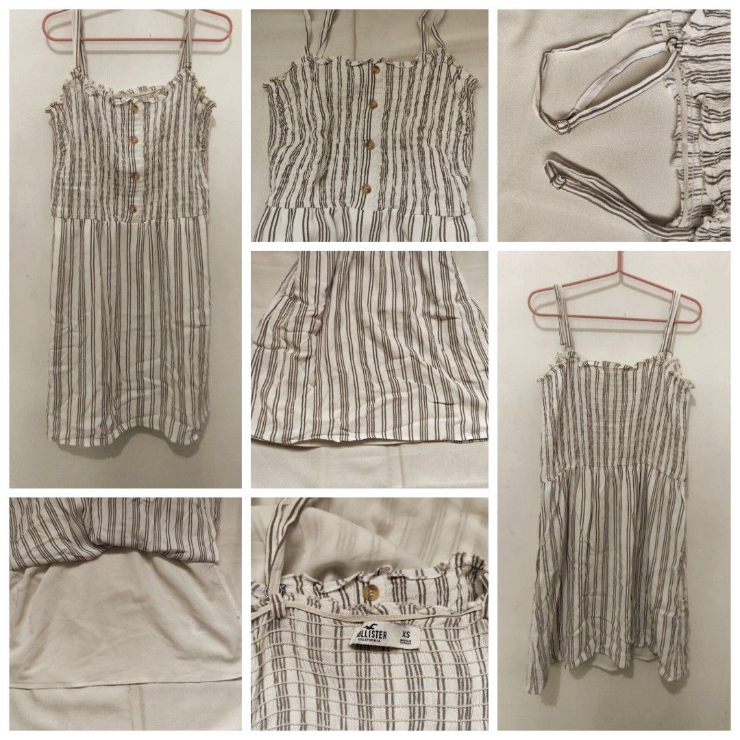 Hollister vertical striped smocked cami mini dress (Category: Sleeveless) located in Caloocan City. Submitted by emmas.ukay.finds (Listing ID 1471128709, Image 2). Description: Size: XS-M Payment first before shipping. Shipping is also shouldered by the buyer. Payment:QRPH/Instapay Shipping:J&T Any questions chat me☺️💖.