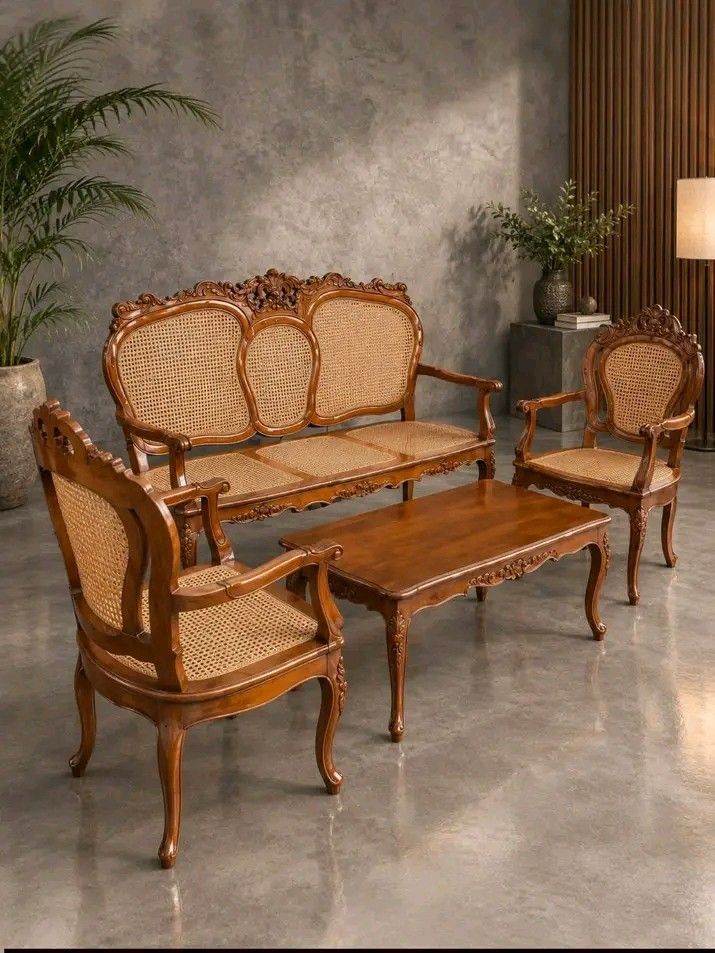 Victorian Sala sets narra wood ❤ (Category: Sofas) located in Manila. Submitted by carmelites36250 (Listing ID 1471254091, Image 2). Description: Victorian Sala set ❤vintage ❤ Solid narra wood new solihiya✅ sets are : 1 long 3 seats ✅ 2 single chairs✅ 1 center table✅ Pm me Only ☎☎☎☎ Price-35, 000 ✅✅✅ #forsale.