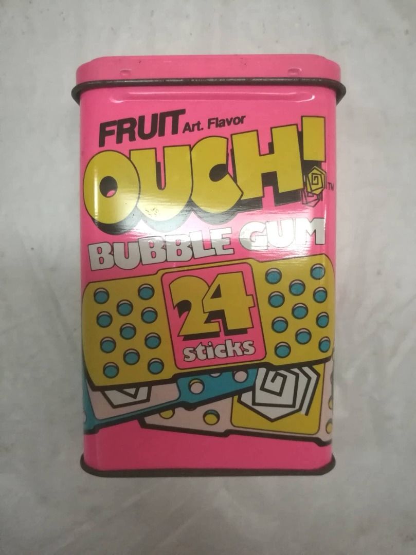 Vintage 1990s OUCH! Bubble Gum Tin Container (Category: Other Merchandise) located in Makati City. Submitted by newtypecollectibles (Listing ID 1471251378, Image 1). Description: - What you see is what you get Php 500 *** Cheaper price and better condition than other listings ***.