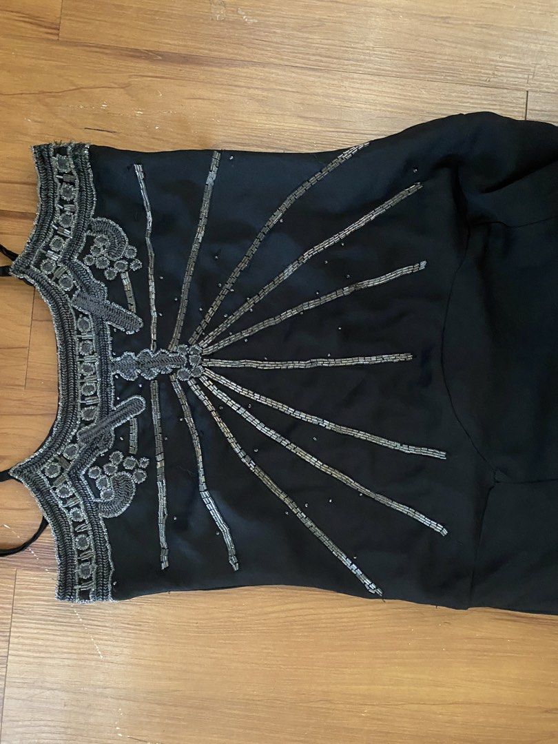 Vintage Black Beaded Dress (Category: Evening dresses & gowns) located in Manila. Submitted by pechailatte (Listing ID 1471243080, Image 3). Description: Vintage Black Beaded Dress Type: A Line Size: Small to Medium 36 Material: 100% polyester Location: Cebu City .