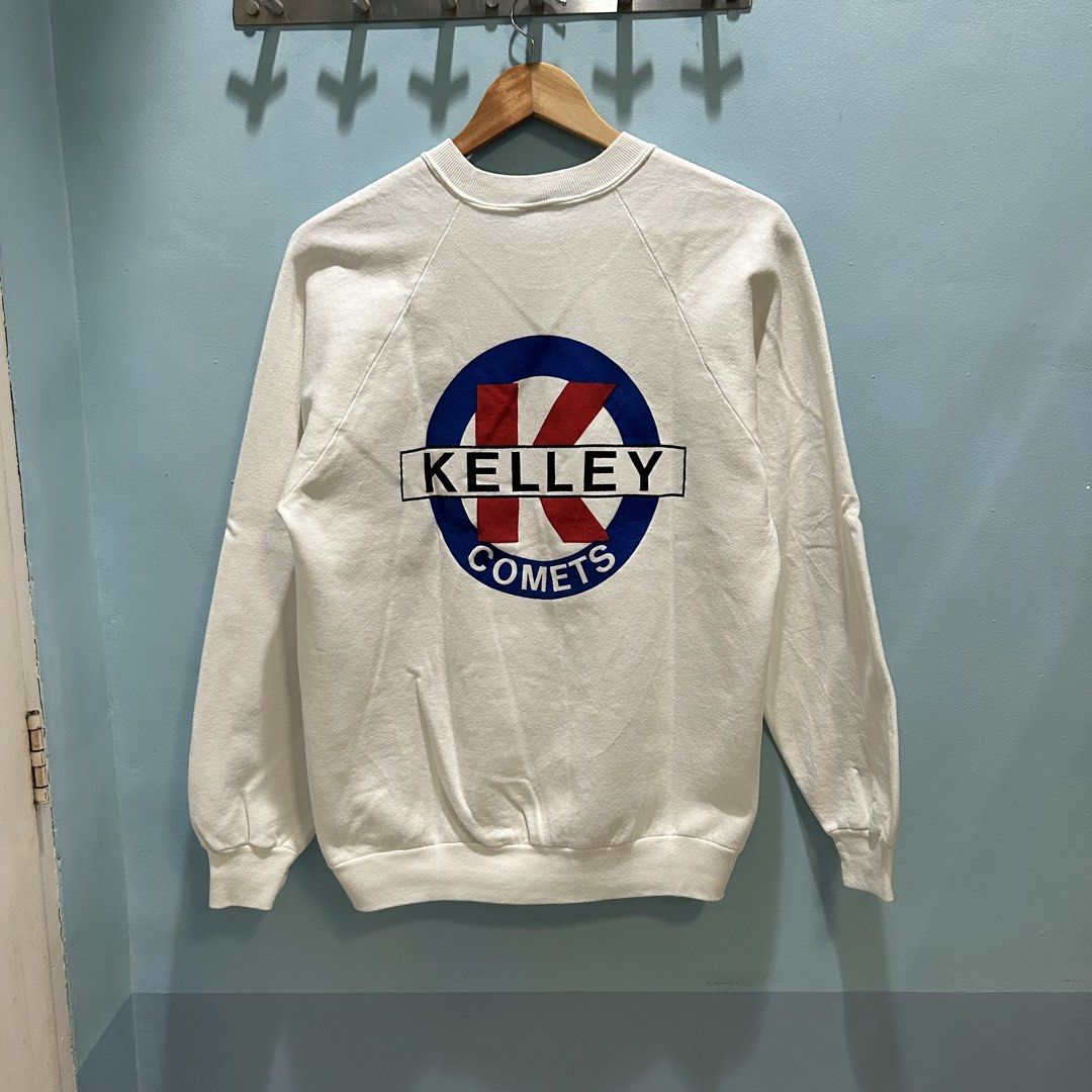 Vintage Jerzees Kelley Comets Crewneck Sweatshirt (Category: Coats, Jackets and Outerwear) located in Dagupan City. Submitted by macavex (Listing ID 1471248093, Image 1). Description: L on tag 21” x 27 Stain*.