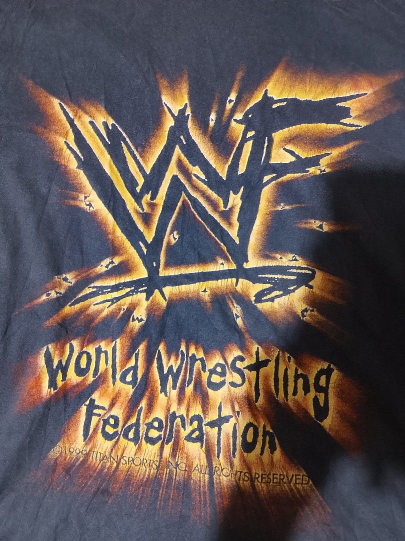 Vintage wwf dated 1999 (Category: Tshirts & Polo Shirts ) located in Surigao. Submitted by thrifttofinds (Listing ID 1471148865, Image 2). Description: for sale pansabay ship today world wrestling federation no issue single stitch all the way.