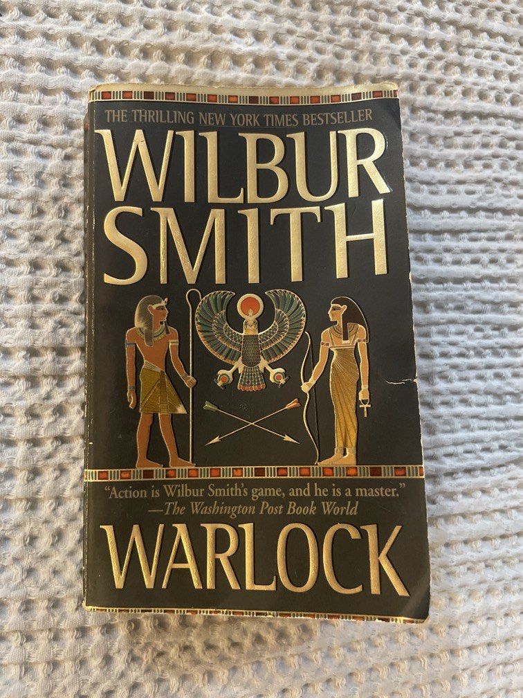 Warlock by Wilbur Smith (Category: Storybooks) located in Las Pinas. Submitted by yourneighbortotoro (Listing ID 1471183641, Image 1). Description: Warlock by Wilbur Smith 🏺 An epic, sweeping historical adventure novel set in ancient Egypt, following master tactician, advisor, and warlock Taita through grand battles, dark magic, and royal intrigue. 🔹 Title: Warlock 🔹 Author: Wilbur Smith 🔹 Series: Ancient Egyptian Series 🔹 Format: Paperback 