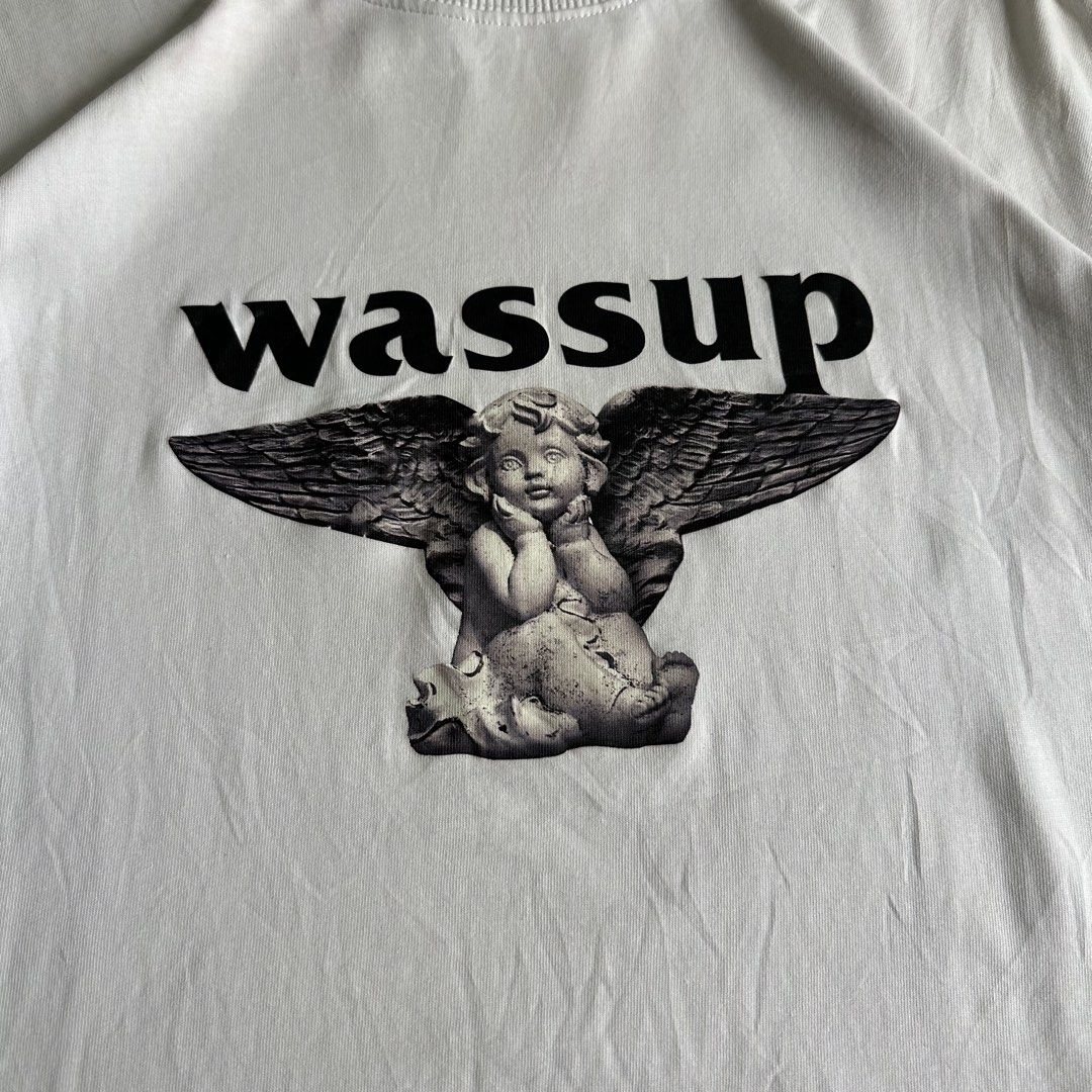 Wassup Shirt (Category: Tshirts & Polo Shirts ) located in Manila. Submitted by kilthrift (Listing ID 1471189763, Image 2). Description: Excellent condition no issues 10/10 color rate complete tags dimes: 23x28.