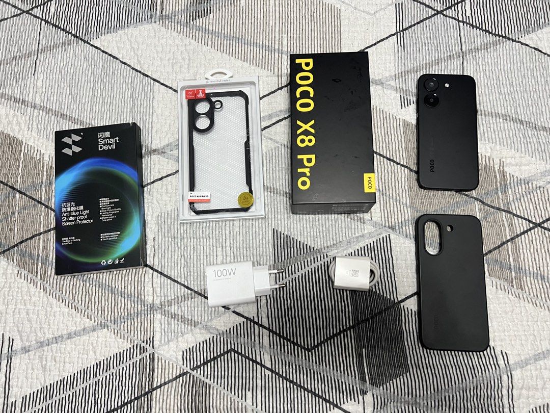 Xiaomi Poco X8 Pro 12/512GB (Category: Xiaomi) located in Manila. Submitted by Drewy (Listing ID 1471215102, Image 3). Description: For Sale 20k or Swap Xiaomi Poco X8 Pro ( Mint Green ) NTC Approved, 8 Months Old 12+4GB RAM 512GB ROM AMOLED, 68B colors, 120Hz, 3840Hz PWM, Dolby Vision, HDR10+, 2000 nits (HBM), 3500 nits (peak) 6500mAh Up to 100W Fast Charging Mediatek Dimensity 8500 Ultra (4 nm) Corning Gorilla Glass 7i Dolby Atmos Stereo Speake