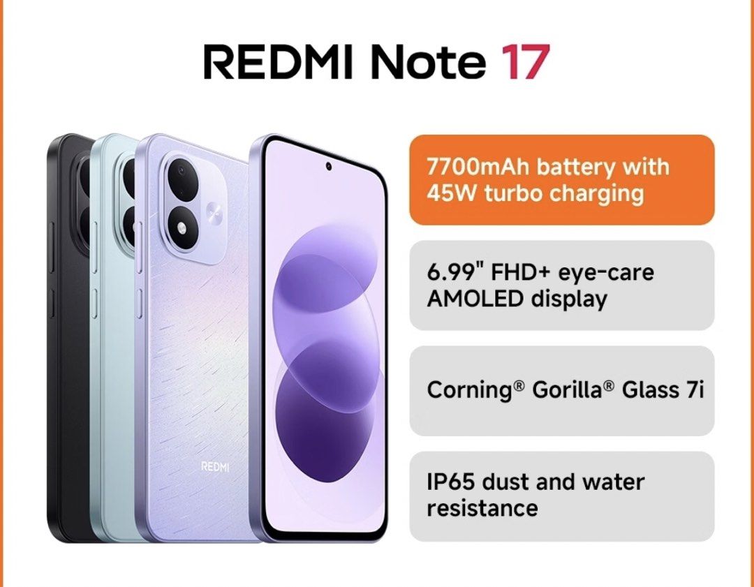 Xiaomi Redmi Note 17 5G Black 128GB, Mobile Phones & Gadgets, Mobile ...