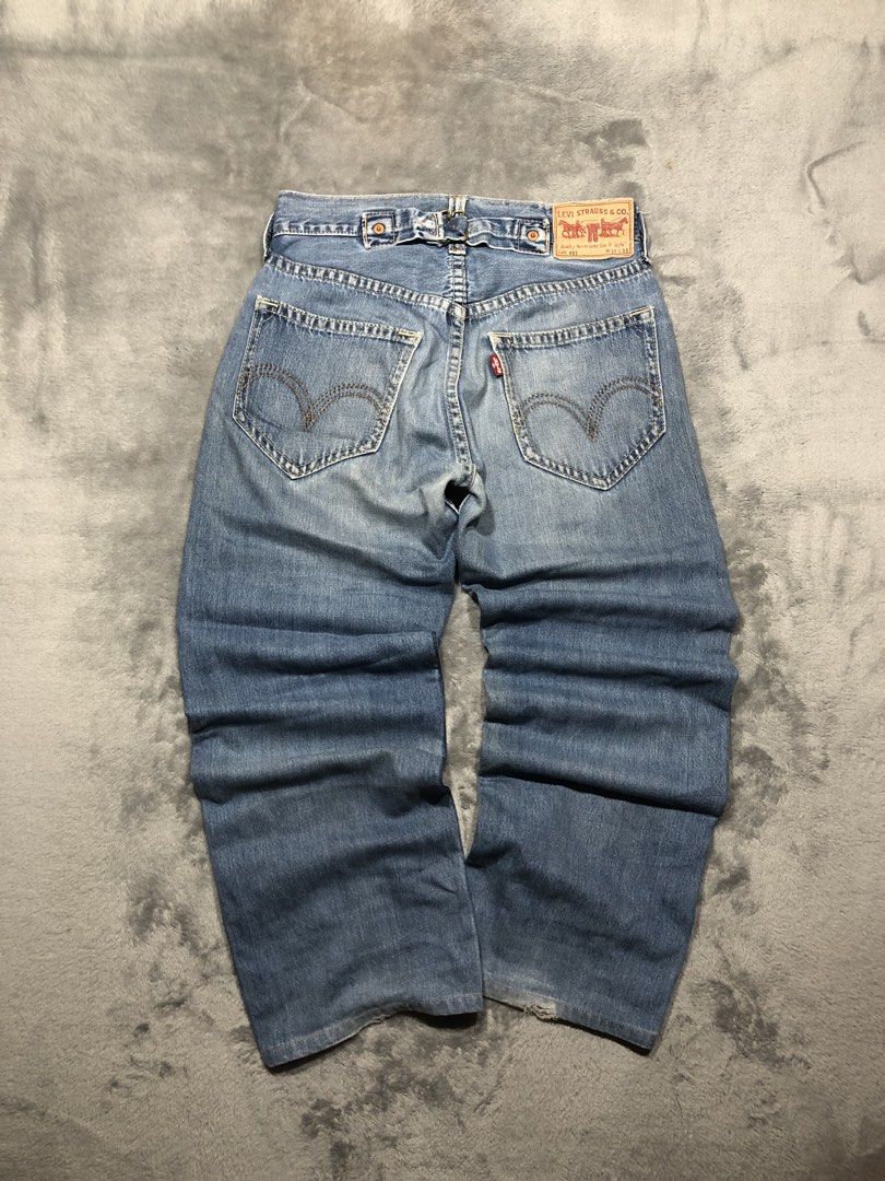 Y2K Levis With Buckles Pants (Category: Jeans) located in Cebu City. Submitted by subnco (Listing ID 1471273160, Image 2). Description: Good Condition No issues Color rate: 9/10 Fav❤️❤️ Dimes(inches): Waist - 30 Length - 40 Hem - 9 Can ship nationwide via J&T Express Can also do Cash on Delivery(Cebu area only!!) STRICTLY NO EXCHANGE AND RETURNS ONCE BOUGHT 😊 Please take note!!: This item is thrifted and the details are already mentioned above, 