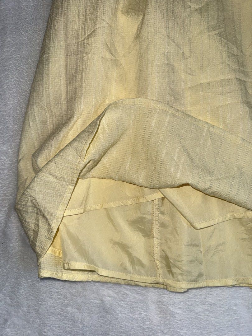 Yellow cut out dress (Category: Dresses) located in Manila. Submitted by closetbylex_ (Listing ID 1471190916, Image 3). Description: Once used! Flattering mini dress Fit to xs-m.