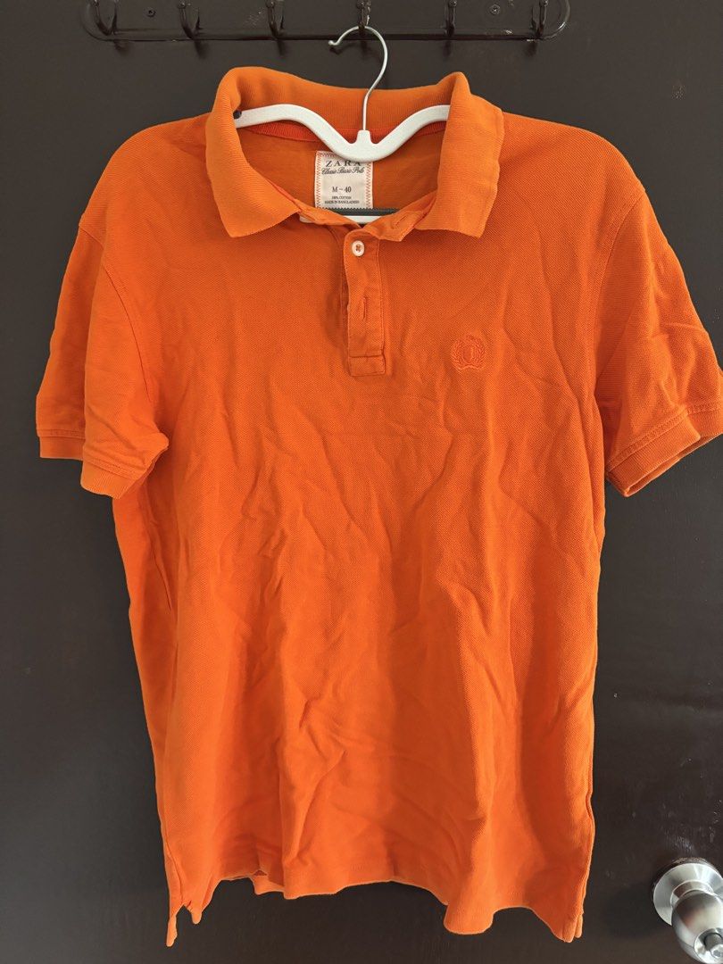 zara classic orange polo shirt (Category: Tshirts & Polo Shirts ) located in Manila. Submitted by iyahpreloved_ (Listing ID 1471194815, Image 1). Description: size L! .