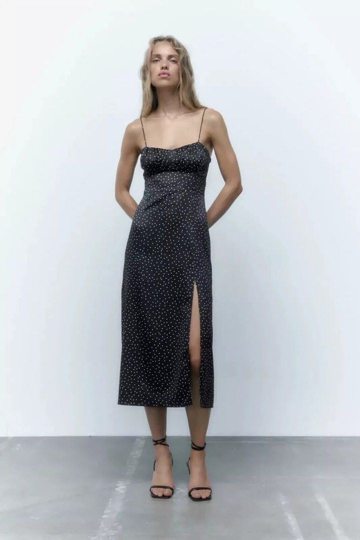 ZARA Satin Midi Dress (Category: Dresses) located in Baguio. Submitted by alwaysdeclutter1ng (Listing ID 1471262354, Image 1). Description: .