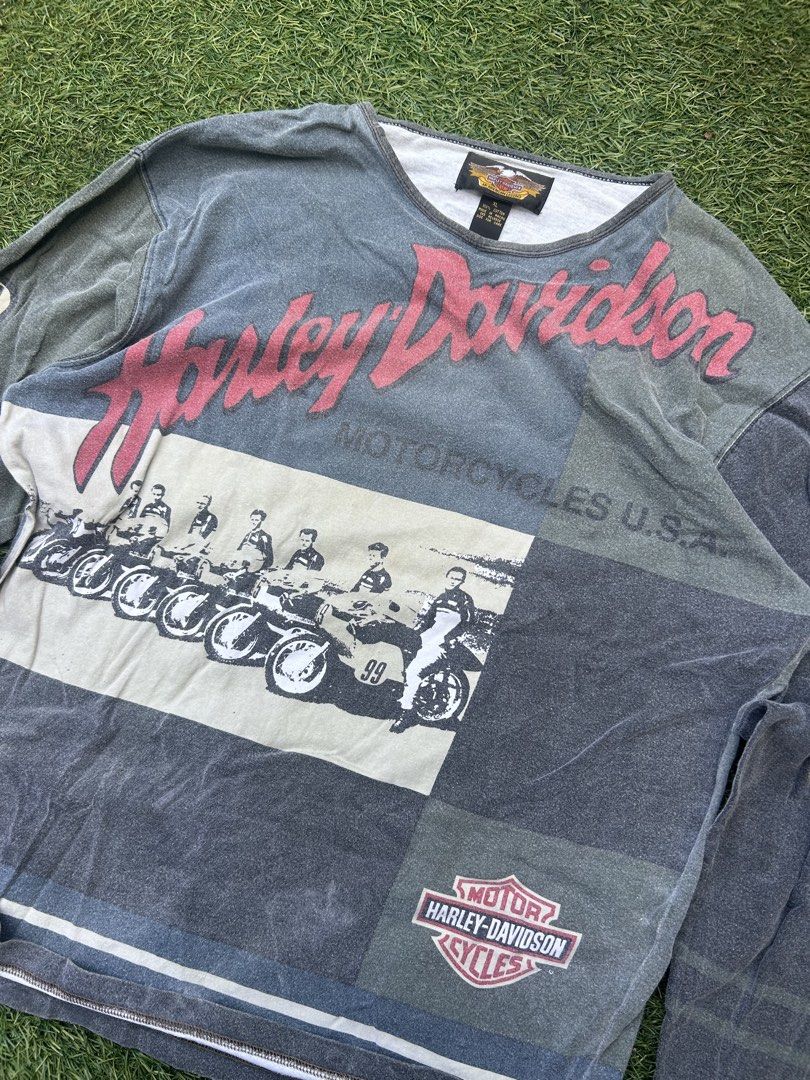 00's Harley Davidson AOP longsleeve (Category: Coats, Jackets and Outerwear) located in Santa Rosa. Submitted by unexpected.finds4026 (Listing ID 1471397933, Image 2). Description: XL on tag complete tags no pinholes need wash (due to stock) .