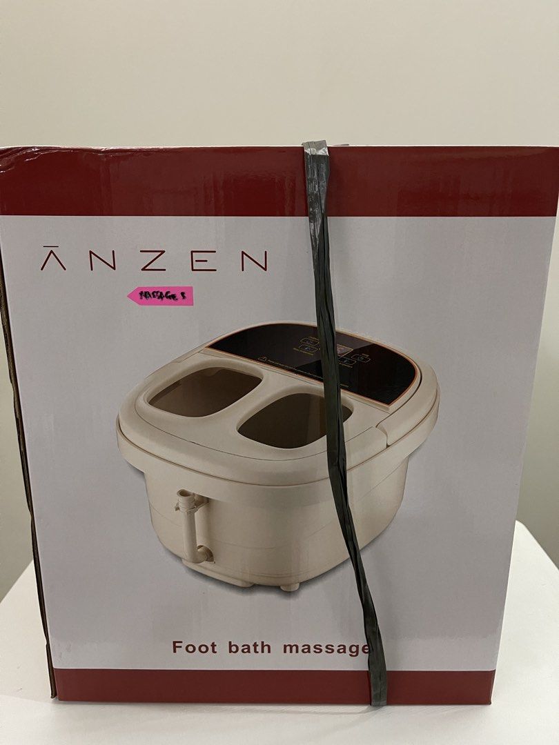 Anzen Foldable Foot Bath Massager (Category: Massage Devices) located in Quezon City. Submitted by bravehorse_f1f6d5 (Listing ID 1471359536, Image 1). Description: - Brand new & unopened: In original box, totally unused - Foldable design: Space-saving and easy to store - Safety first: Water and electric separation design - Cozy heating: Constant temperature heating to keep water warm - Specs: 500W rated power, 220V voltage.