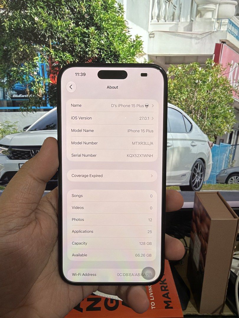 Apple iPhone 15 Plus 128GB (E-sim) Factory Unlocked - Black (Category: iPhone 15 Series) located in Taguig. Submitted by alwarrieth.0501 (Listing ID 1471402481, Image 2). Description: iPhone 15 Plus 128gb factory unlocked (E-sim) - Black Quickspecs: -iOS 27.0.1 -87% Batt health -572 Cycle Count Inclusions: Unit itself and Charger *Dents See pics to appreciate! 📍Ayala Malls Arca South, BGC, Makati, Ortigas, Pasig, San Juan, Alabang Town Center (O