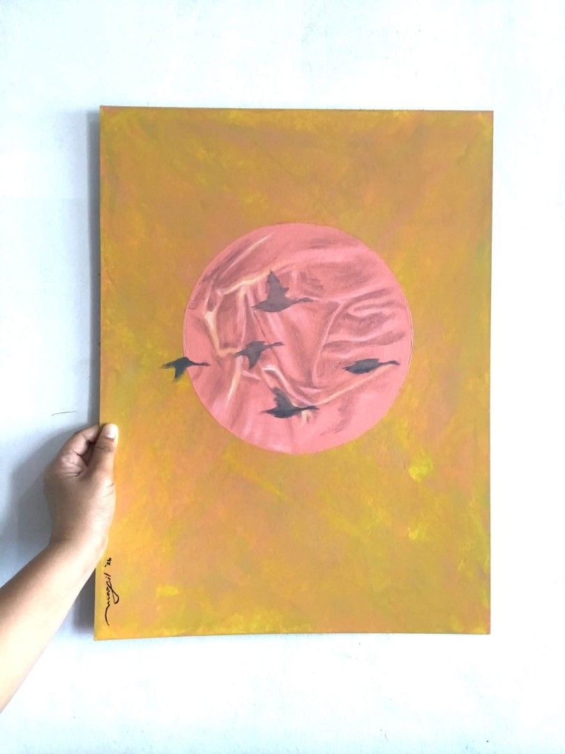 Artwork / Painting ( Unframed ) " Sunup " (Category: Art & Prints) located in Santa Rosa. Submitted by teph.l (Listing ID 1471373540, Image 2). Description: “Sunup” Unframed Painting Php 5,000 Medium: Acrylic latex on multipurpose board Size: approx 20 x 15 inches Ap Marfil 2026 MOP: GCASH Shipment: LBC/ Lalamove Shipping fee shouldered by the buyer.