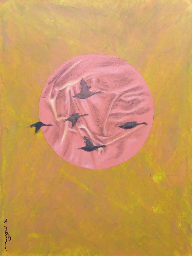 Artwork / Painting ( Unframed ) " Sunup " (Category: Art & Prints) located in Santa Rosa. Submitted by teph.l (Listing ID 1471373540, Image 1). Description: “Sunup” Unframed Painting Php 5,000 Medium: Acrylic latex on multipurpose board Size: approx 20 x 15 inches Ap Marfil 2026 MOP: GCASH Shipment: LBC/ Lalamove Shipping fee shouldered by the buyer.