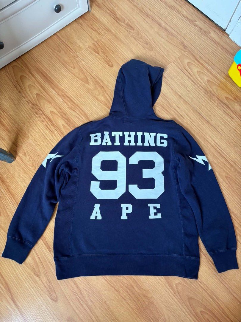 Bape Kids - hoodie jacket (Category: Coats, Jackets and Outerwear) located in Marikina City. Submitted by LoveLocalbyPAF (Listing ID 1471322870, Image 2). Description: Bape Kids - hoodie jacket No crackings on rubber design Size 160 on tag (kid size) Fits snall body frame.