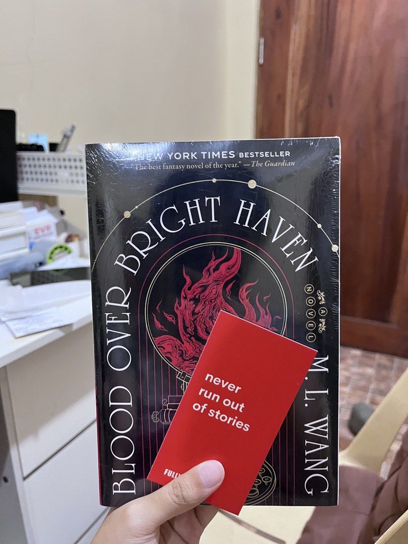 Blood Over Bright Haven (BN PB) (Category: Storybooks) located in Manila. Submitted by moshimanjuu (Listing ID 1471319637, Image 1). Description: - Bought from Fully Booked (with bookmark) - Brand new sealed, never read - RFS: need funds for my cat’s vetting MOP: Gcash, maribank MOD: J&T, lalamove if near in Cainta, Rizal.