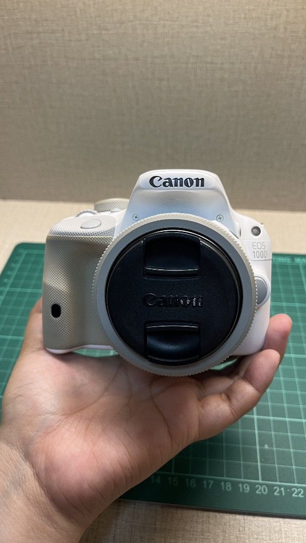 Canon EOS 100D White DSLR Camera with 40mm lens (Category: Cameras) located in Iligan City. Submitted by jadlgr (Listing ID 1471418027, Image 1). Description: FOR SALE: Canon EOS 100D body + Canon 40mm lens - Super compact and lightweight, perfect for everyday carry and travel - Good for beginners - Textured grip for secure handling Purchased in 2015 Fully functional No history of repair No issues Reason for selling: seldom used Inclusions: Box O