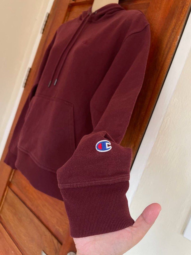 Champion Pullover Hoodie Jacket (Category: Coats, Jackets and Outerwear) located in Baler. Submitted by definitelynotmics (Listing ID 1471373361, Image 2). Description: FOR SALE CHAMPION PULLOVER HOODIE JACKET WITH KANGAROO POCKET EMBROIDERED LOGO WIDTH 20 INCHES | LENGTH 25 INCHES BEST FIT SIZE EXTRA SMALL TO MEDIUM BODY FRAME UNISEX IN EXCELLENT CONDITION COLOR MAROON COMPLETE TAGS WASHED AND READY TO WEAR KINDLY CHECK THE PHOTOS FOR THE COMPLE