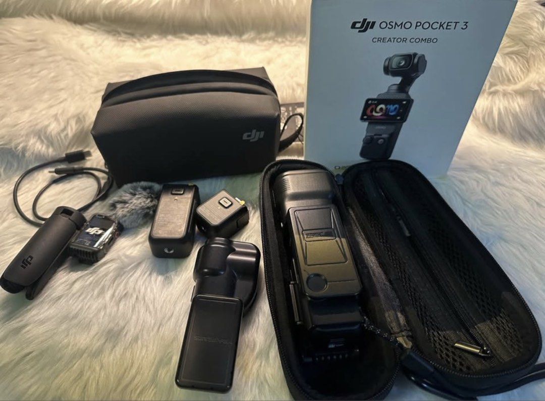Dji Osmo Pocket 3 Creator Combo (New Screen) (Category: Cameras) located in Valenzuela. Submitted by rrnoazoro (Listing ID 1471442732, Image 2). Description: DJI Osmo Pocket 3 Creator Combo with accessories (Slightly Negotiable) Rarely used, tried it for vlogging Bought from Japan Includes: - Camera bags - 2 Dji pocket casing - Screen protector - Magnetic stand - With box and receipt ‼️ Recently repaired from Dji Service Center, Makati (I can pro