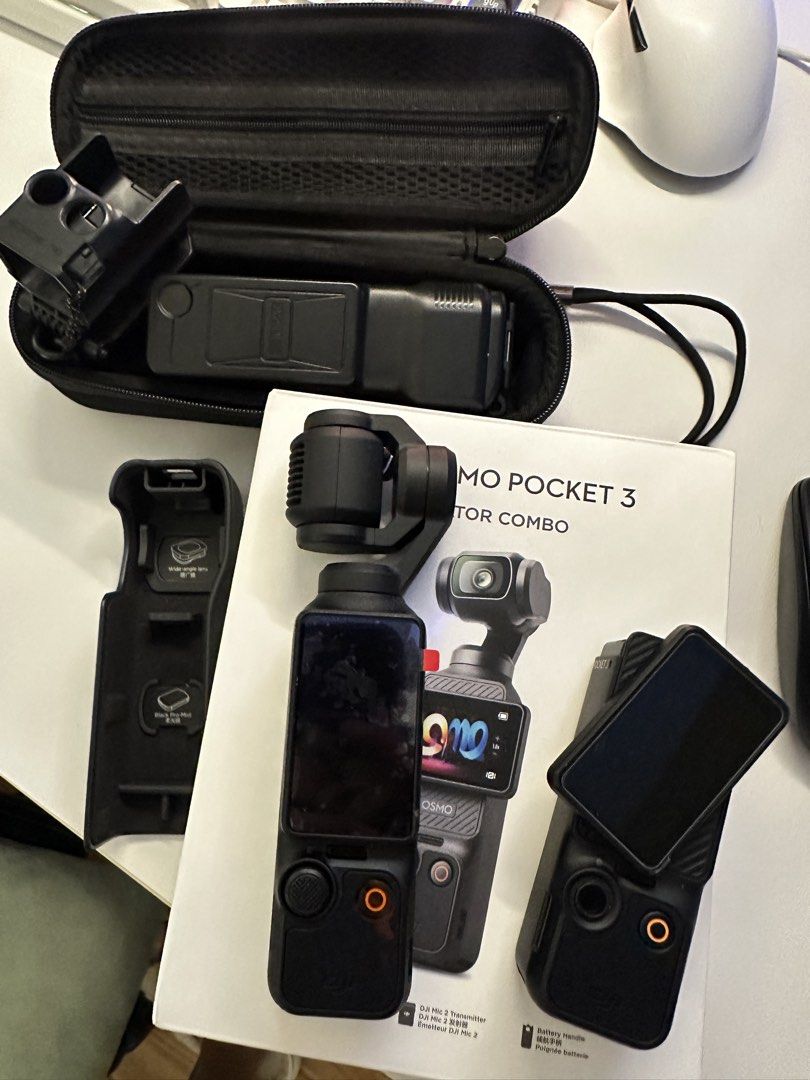 Dji Osmo Pocket 3 Creator Combo (New Screen) (Category: Cameras) located in Valenzuela. Submitted by rrnoazoro (Listing ID 1471442732, Image 1). Description: DJI Osmo Pocket 3 Creator Combo with accessories (Slightly Negotiable) Rarely used, tried it for vlogging Bought from Japan Includes: - Camera bags - 2 Dji pocket casing - Screen protector - Magnetic stand - With box and receipt ‼️ Recently repaired from Dji Service Center, Makati (I can pro