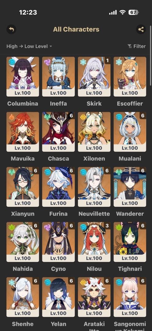 Genshin Impact Account (Category: Others) located in Bacolod City. Submitted by marywandashoppe (Listing ID 1471302790, Image 3). Description: Ar60 Asia Server no deadlinks changeable email no issue snez low explo well built characters .
