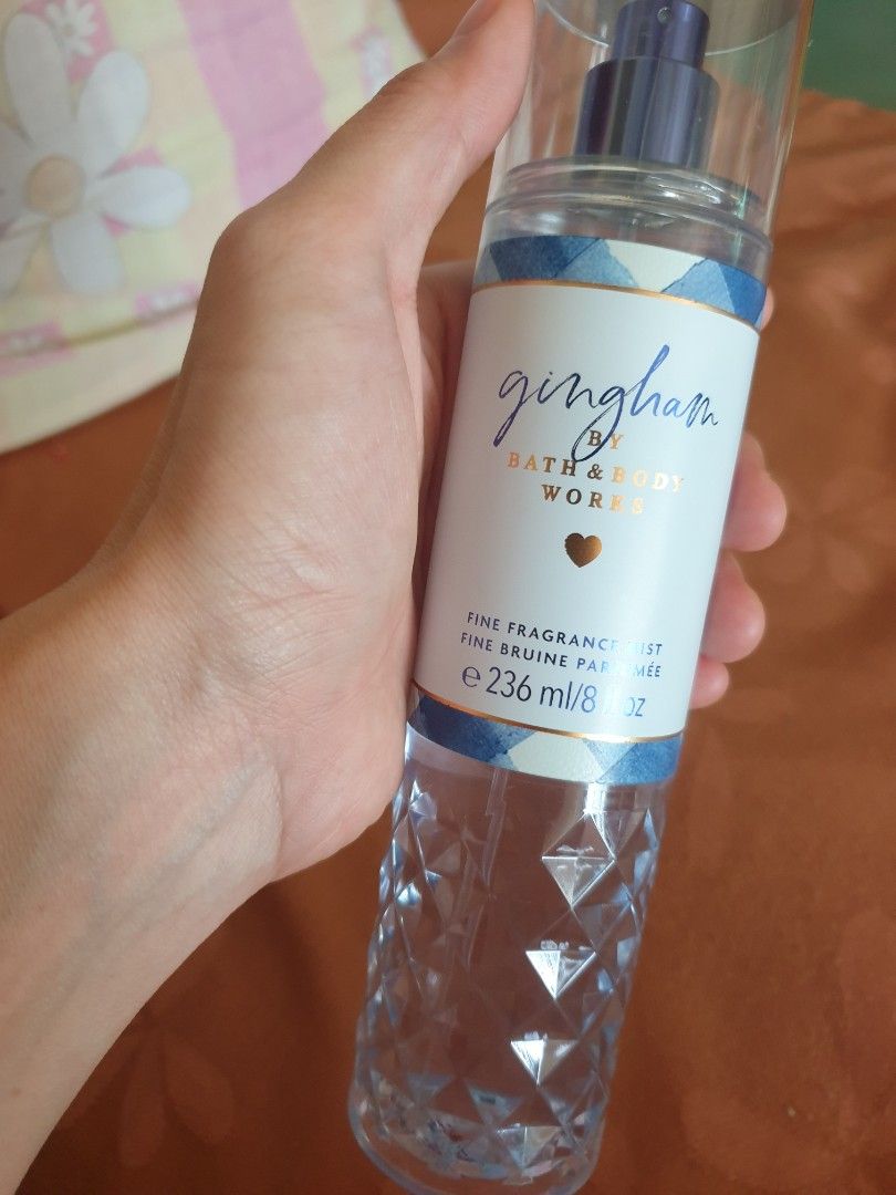 Gingham by Bath & Body Works (Category: Fragrance & Deodorants) located in Manila. Submitted by marikit16 (Listing ID 1471372864, Image 2). Description: - Authenthic, pasalubong from abroad. - 236 ml - konti lang nabawas - RFS - decluttering.