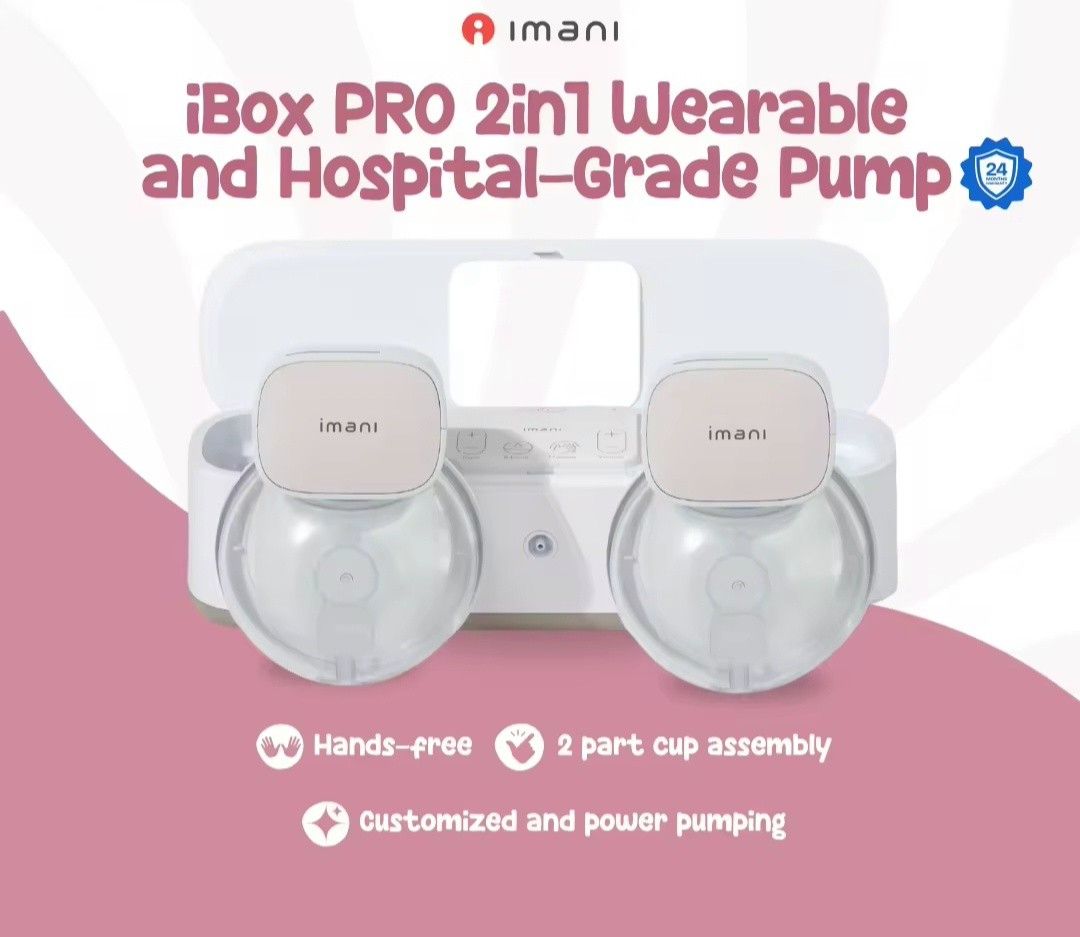 Imani i2 Plus Pro iBox Wearable Breast Pump Set (Category: Breastfeeding & Bottle Feeding) located in Paranaque City. Submitted by householditemz (Listing ID 1471327664, Image 2). Description: Hi! Selling my imani breast pump. Bought for 17.5k, selling for 10k. Used for only <5 months. - Imani i2 Plus Pro wearable & hands-free breast pump set with iBox - 2-in-1 hospital-grade performance with customizable and power pumping modes - Quick and easy 