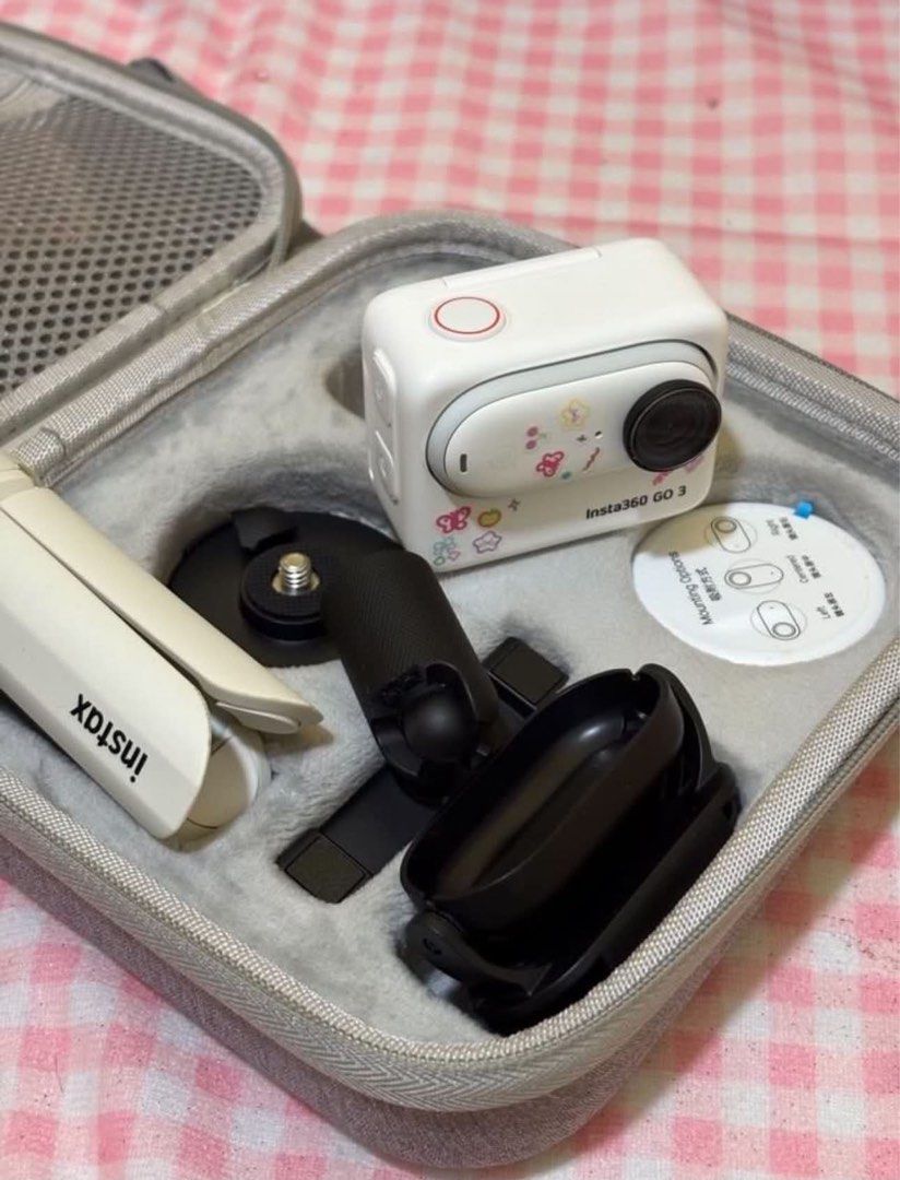 Insta360 GO 3 action camera with case and accessories (Category: Cameras) located in Manila. Submitted by royaldragonc (Listing ID 1471424632, Image 2). Description: For Sale: Insta360 GO 3 Tiny Action Camera - Comes with box - Good as new, well cared (no scratches, no dents) - RFS: Natambak lang since I have 10 cams - Unli check - Just PM me for details.