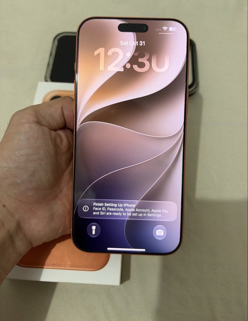 Iphone 17 pro max 256gb factory unlocked (Category: iPhone 17 Series) located in Santa Rosa. Submitted by riggers099 (Listing ID 1471333352, Image 2). Description: Iphone 17 pro max 256gb Complete with box and cord Openline to all networks Good condition 92% battery health 477 cycle count No issues No repair history No dents Tempered since day 1 Rfs: switched to duo Meetups: sta rosa area, alabang area, laguna area, other areas plus transpo fee.
