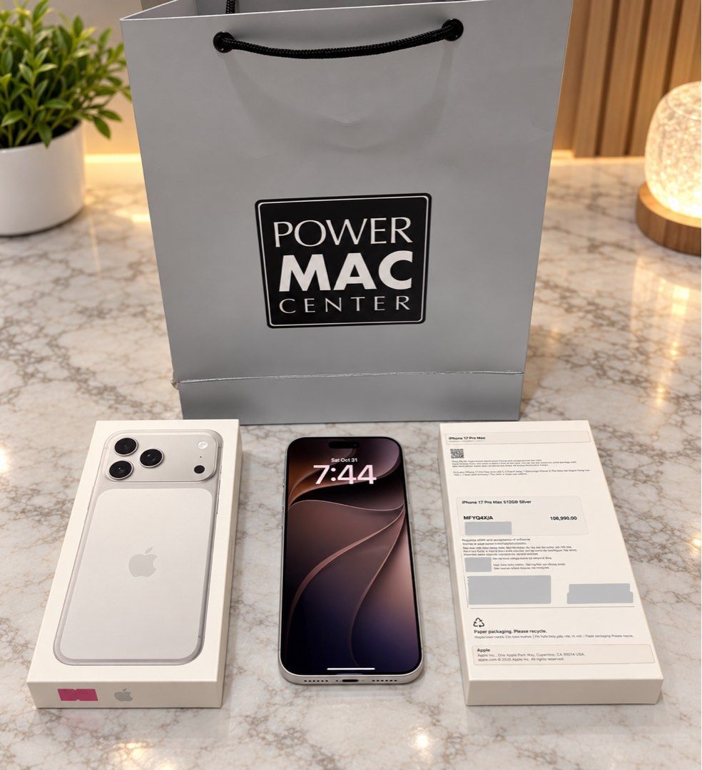 IPhone 17 ProMax in Silver (512GB/FU/NTC) (Category: iPhone 17 Series) located in San Pedro. Submitted by cathy_paras (Listing ID 1471408039, Image 2). Description: 📱 iPhone 17 Pro Max 512GB — SILVER 🤍 💾 512GB Storage 🔓 Factory Unlocked 🇵🇭 NTC Approved 🔋 91% Battery Health 📦 Complete Original Package 💯 98% Smooth — with small dent (see actual photo) ✅ No Issues 🛠️ No History of Repair 🔍 Check & Reset All You Want! 📍 Location: San Pedr