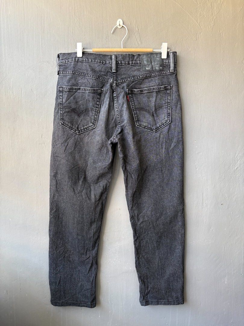 Levi's 511 Slim Fit Black Jeans (Category: Jeans) located in Manila. Submitted by nofits.garments (Listing ID 1471339412, Image 1). Description: Levis 511 Slim Fit Jeans Washed Black Denim Waist 34 Length 37 Leg opening 7 In pristine condition No issue.