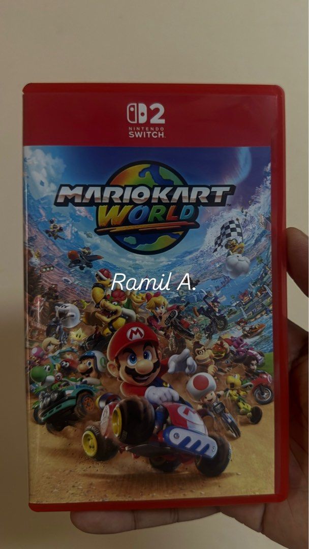 Mario Kart World Nintendo Switch 2 Game (Category: Nintendo) located in Manila. Submitted by ming7071 (Listing ID 1471313340, Image 1). Description: Mario Kart World Nintendo Switch ₱2,600 Taguig area Pickup & meetup nearby Shipping thru Lalamove/LBC/J&T (non-COD/COP).