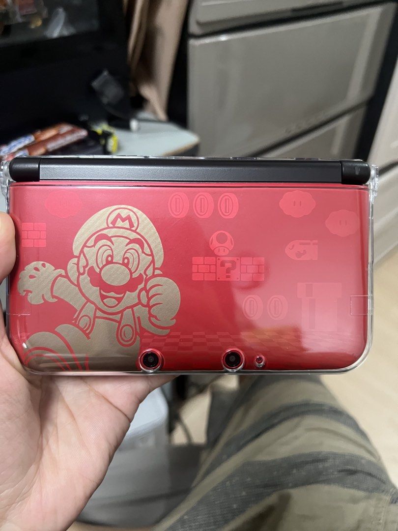 Nintendo 3DS XL Mario Limited Edition Console (Category: Nintendo) located in Makati City. Submitted by christian.19 (Listing ID 1471393415, Image 2). Description: Nintendo 3ds xl red Super mario edition Pre installed super mario bros gold 2gb memory card included With charger and crystal case Pede sa maselan makinis insinde and outside Price 11500 negotiable sa sure buyer pm lang good for collectors also.