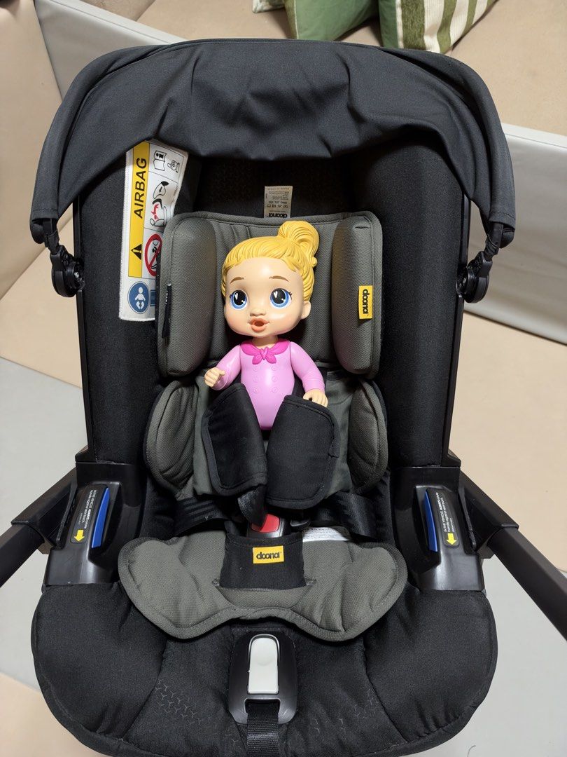 Original Doona+ Infant Car Seat and Stroller (Category: Car Seats) located in Pasig City. Submitted by athriftrack (Listing ID 1471314085, Image 1). Description: - Original Doona+ Infant Car Seat and Stroller in Black - Converts from car seat to stroller in just a few seconds - Includes newborn insert and vehicle seat protector mat and Baby on Board Car Sign - Fully working, mostly used as carseat for less; seldomly used outside - Ultimate space 