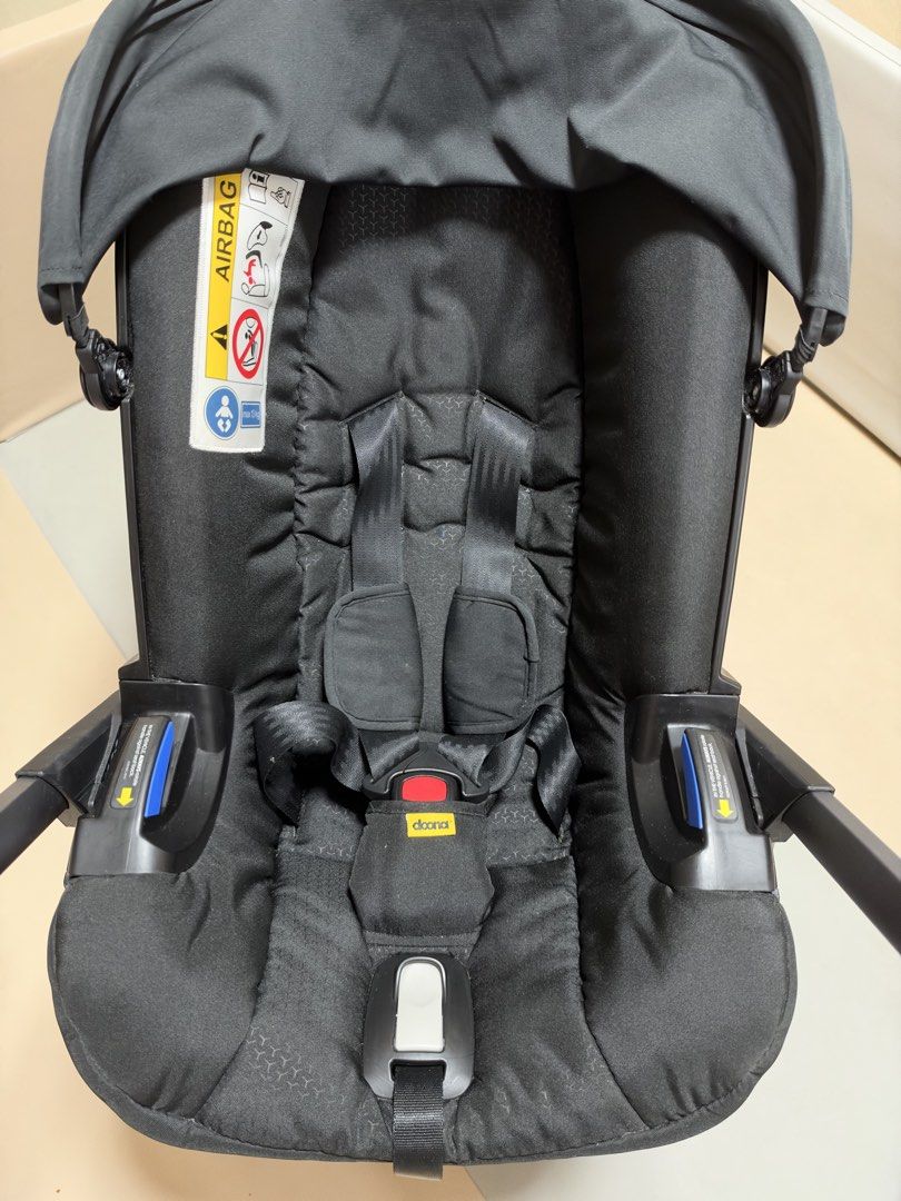 Original Doona+ Infant Car Seat and Stroller (Category: Car Seats) located in Pasig City. Submitted by athriftrack (Listing ID 1471314085, Image 3). Description: - Original Doona+ Infant Car Seat and Stroller in Black - Converts from car seat to stroller in just a few seconds - Includes newborn insert and vehicle seat protector mat and Baby on Board Car Sign - Fully working, mostly used as carseat for less; seldomly used outside - Ultimate space 
