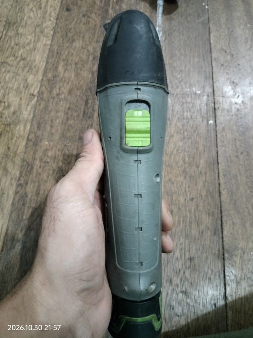 Ozito Lithium-Ion Cordless Rotary Tool Multi-Function Power Tool (Category: Construction Tools & Equipment) located in Pililla. Submitted by vadam (Listing ID 1471396363, Image 3). Description: - Brand: Ozito Multi-Function Power Tool - Power: Cordless Lithium-Ion Battery (detachable) - Design: Compact handheld, grey and black with green 2-speed switch - Condition: Working unit with normal wear from workshop use - Ideal for: Various DIY cutting a