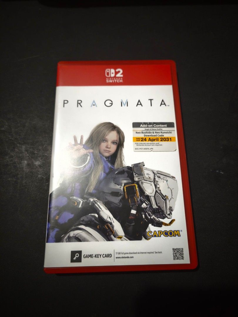 Pragmata Nintendo Switch 2 Game Card (Category: Nintendo) located in Quezon City. Submitted by decluttering_items129 (Listing ID 1471429629, Image 1). Description: 🎮 Pragmata (Nintendo Switch 2) Selling my copy of Pragmata for Nintendo Switch 2. Game is complete and in excellent condition. Only played a short time since the gameplay wasn't really my preference. ✅ Complete with case ✅ Excellent condition ✅ Lightly used ✅ Authentic Nintendo Switch