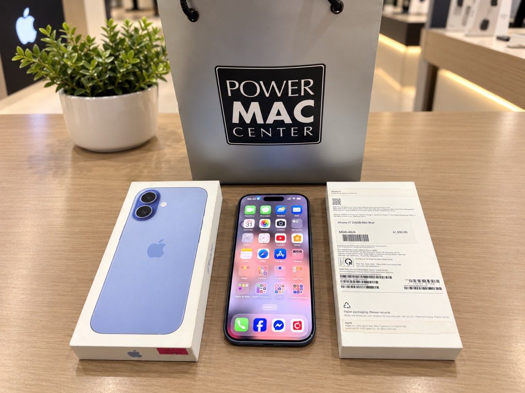 Rush! IPhone 17 in Mist Blue (Category: iPhone 17 Series) located in San Pedro. Submitted by cathy_paras (Listing ID 1471302389, Image 2). Description: 📱 iPHONE 17 256GB — MIST BLUE 💙 💰 ₱40,000 ONLY!!! 🚨 FIXED PRICE — NO HAGGLE PLEASE! ✨ PRE-LOVED | WELL-MAINTAINED | READY TO USE! 💾 256GB Storage 🔓 Factory Unlocked 🇵🇭 NTC Approved 🔋 91% Battery Health 📦 Complete Original Package 💯 97% Smooth — with minor hairline scratches on screen ✅ 