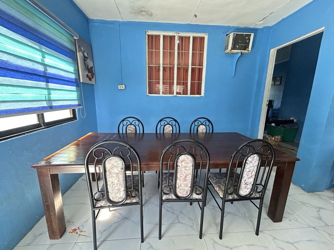 Solid Wood 10-Seater Dining Table (TABLE ONLY) (Category: Tables & Sets) located in San Fernando. Submitted by dcdaisyyy (Listing ID 1471345024, Image 2). Description: Selling our massive, heavy-duty 10-seater solid wooden dining table. This listing is for the TABLE ONLY (chairs are not included). Perfect if you already have chairs or want to upgrade your dining space with a beautiful, wide solid wood centerpiece! It also works wonderfully as a l