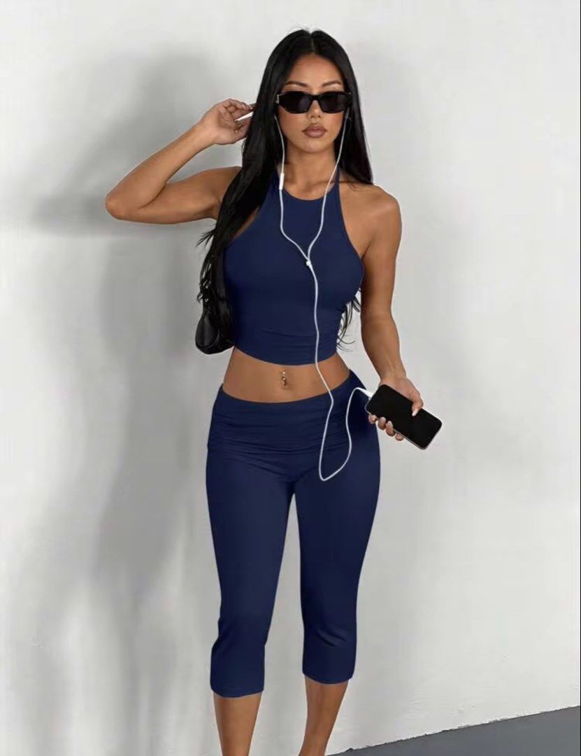 Spaghetti Strap Tie Back and Fold Over Capri Pants Set (Category: Sets or Coordinates) located in Manila. Submitted by juliaxgamboa (Listing ID 1471424068, Image 2). Description: .