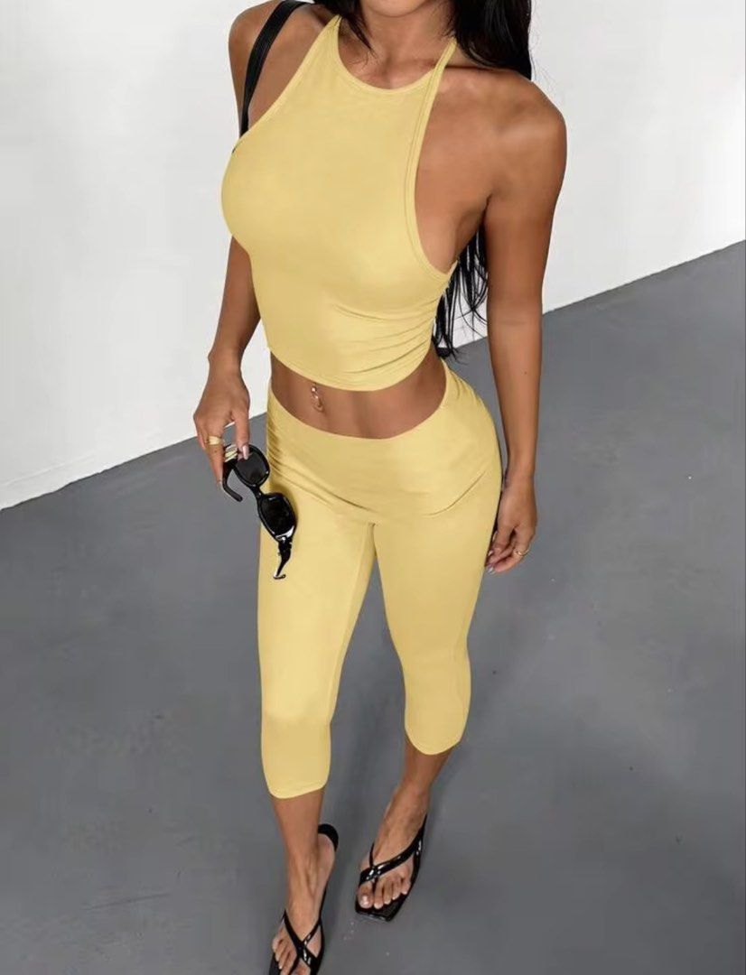 Spaghetti Strap Tie Back and Fold Over Capri Pants Set (Category: Sets or Coordinates) located in Manila. Submitted by juliaxgamboa (Listing ID 1471424149, Image 3). Description: .