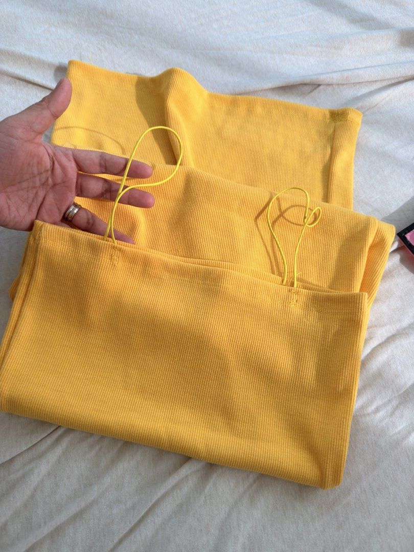 Take All P500 only! (Category: Dresses) located in Cavite. Submitted by shopnshare (Listing ID 1471311397, Image 3). Description: Take All P500 only! 1. Yello Ribbed Bodycon Dress- washed but unused. Fits S-M 2. Bavin Tripod with shutter 3. Maange Beauty Puff (2pcs)-new.