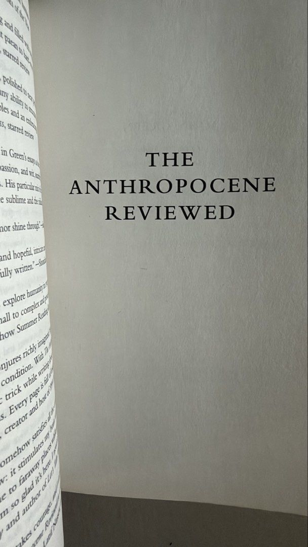 The Anthropocene Reviewed by John Green (Category: Storybooks) located in Binan City. Submitted by greatreads (Listing ID 1471342017, Image 2). Description: This book is preloved. It has pen underlining..