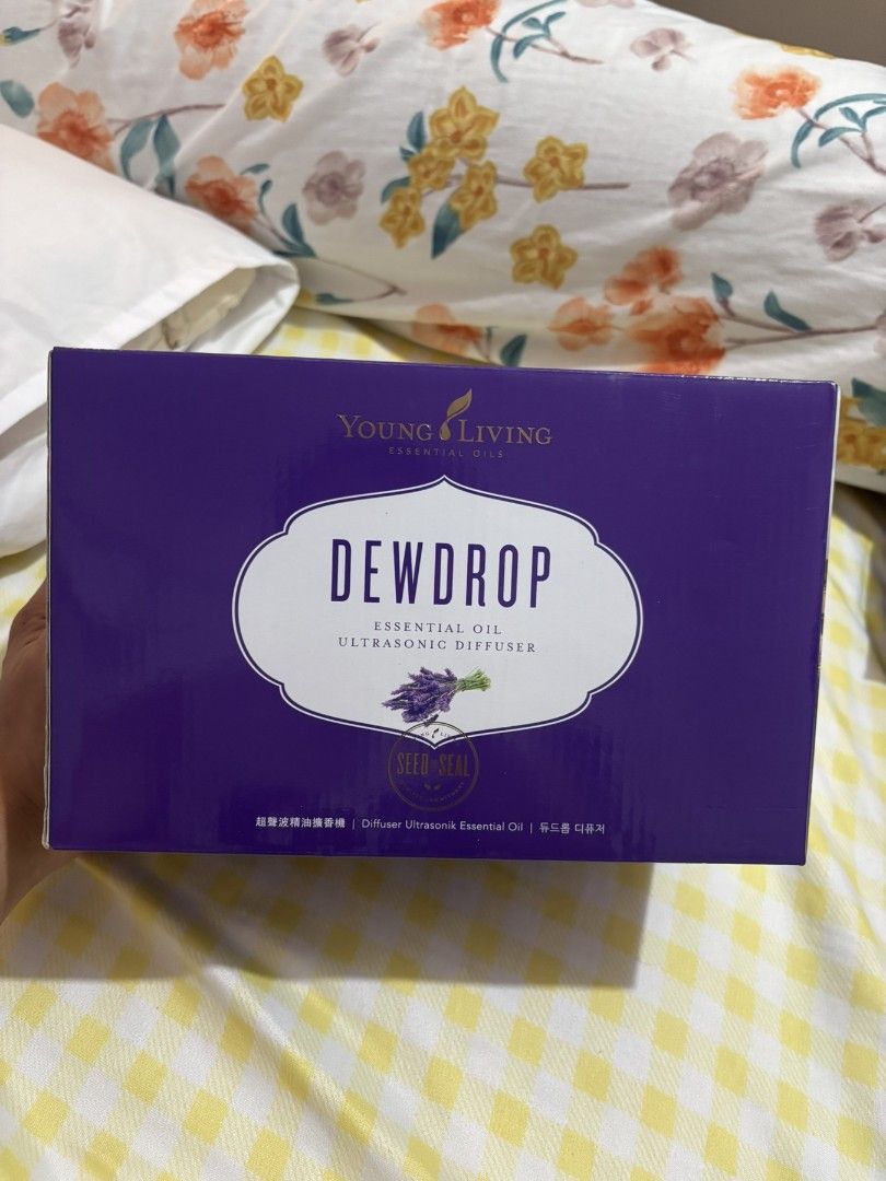 Young Living Dewdrop Essential Oil Ultrasonic Diffuser (Category: Home Fragrance) located in Quezon City. Submitted by gotchia2020 (Listing ID 1471300602, Image 1). Description: - Authentic Young Living Dewdrop ultrasonic essential oil diffuser - Includes original box and operation manual - Comes with a bonus 5ml Spearmint essential oil bottle - Simple and easy-to-use front button controls - Securely packed in molded cardboard packaging - Ideal f