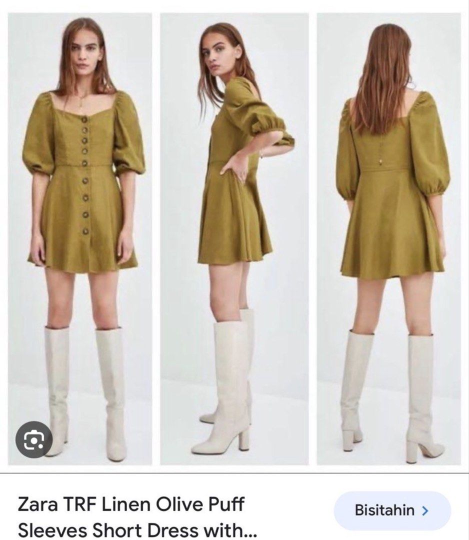ZARA TRF Button-down Puff Sleeves Short Dress (Category: Dresses) located in Manila. Submitted by aemax.cgtrading (Listing ID 1471306414, Image 1). Description: .