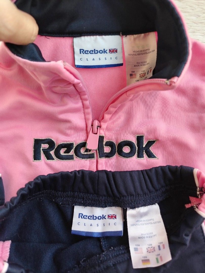 12M Reebok Set (Category: Babies & Kids Fashion) located in Paranaque City. Submitted by closetbykimkirsten (Listing ID 1465832007, Image 3). Description: 🎀CANADA BOX🎀 ✨Condition: 8/10 ⚡Top: W: 10/L: 11 & halfinches 💫 Pants: W: 8 & half/ L: 15 inches 🪷Size: 12M 💸Price: P799(Non Negotiable) ♦️All Items are PRELOVED in good condition. ♦️Please do manage your expectations. ♦️WASH before USE ♦️BUY at your own RISK 🔥NO RETURN NO EXCHANGE POLICY�